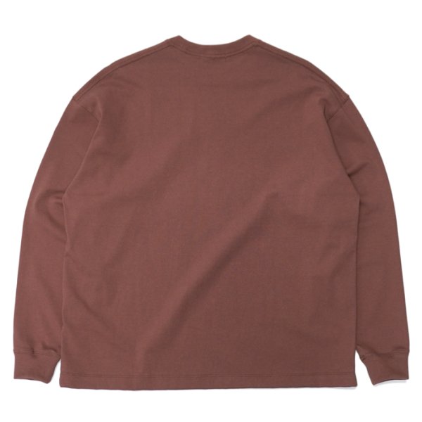 画像2: alvana（アルヴァナ）空紡 L/S TEE SHIRTS（空紡ロングスリーブTシャツ）/ Red Brown（レッドブラウン） (2)