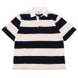 画像1: BARBARIAN（バーバリアン）カジュアルラガーシャツショートスリーブ ”TWO COLOUR STRIPES" / Navy×Ivory（ネイビー×アイボリー） (1)