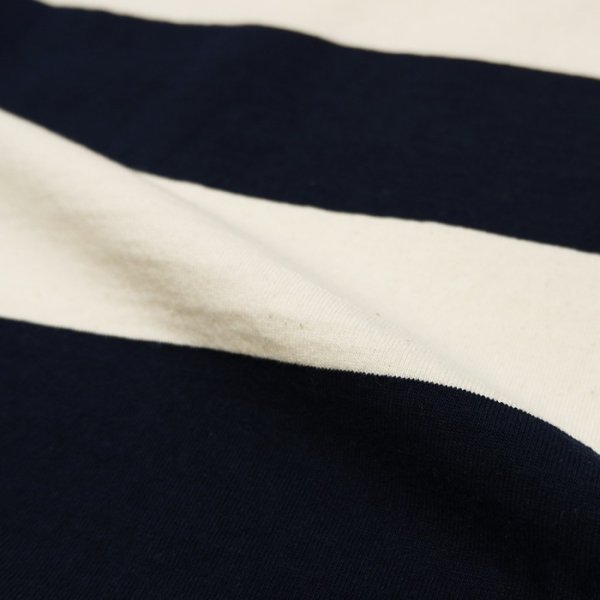 画像6: BARBARIAN(バーバリアン)カジュアルラガーシャツショートスリーブ ”TWO COLOUR STRIPES" / Navy×Ivory(ネイビー×アイボリー) (6)