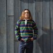 画像7: BARBARIAN（バーバリアン）Heavy Weight Rugby Collar Shirt（ヘビーウェイト ラグビーカラーシャツ）"ALTERNATING STRIPES" / Navy×Gold×Bottle×Red（ネイビー×ゴールド×ボトル×レッド） (7)