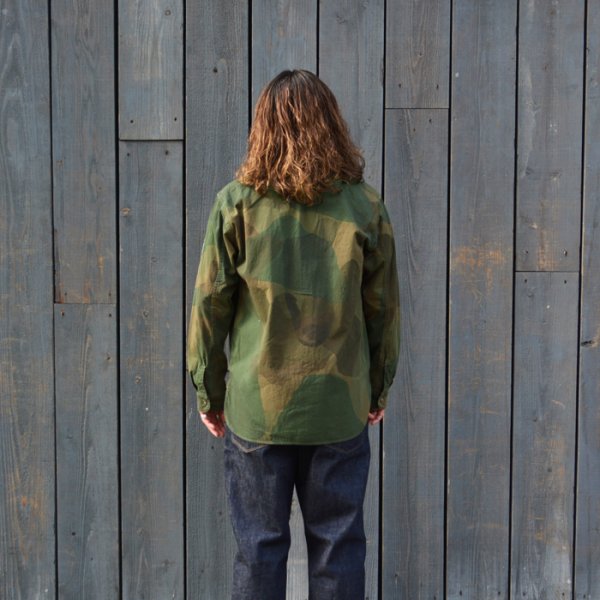 画像9: Nigel Cabourn(ナイジェル・ケーボン)UTILITY SHIRT(ユーティリティシャツ)"FADE CAMO" / Green(グリーン) (9)