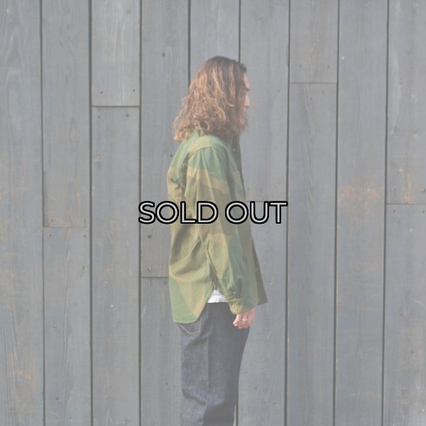 画像8: Nigel Cabourn（ナイジェル・ケーボン）UTILITY SHIRT（ユーティリティシャツ）"FADE CAMO" / Green（グリーン） (8)