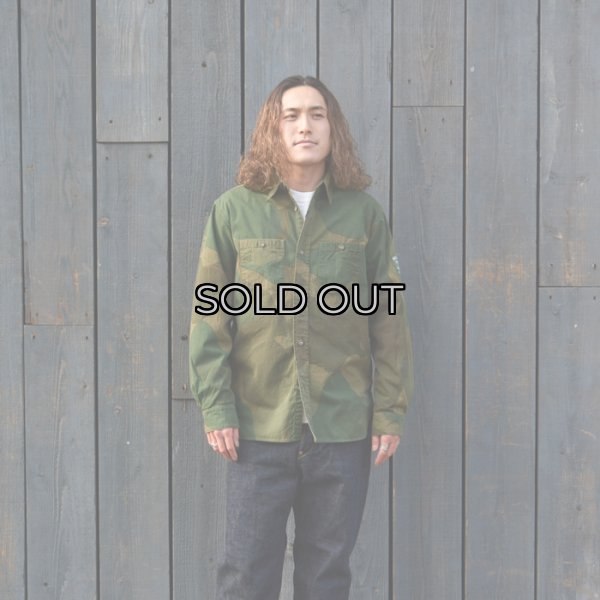 画像7: Nigel Cabourn（ナイジェル・ケーボン）UTILITY SHIRT（ユーティリティシャツ）"FADE CAMO" / Green（グリーン） (7)