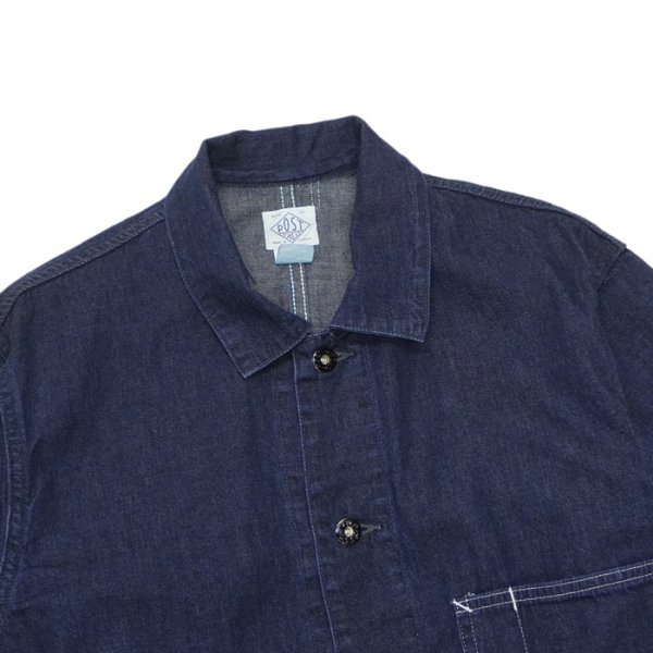 画像4: 【PointUp10%11/10迄】Post O'Alls(ポストオーバーオールズ)Mechanic Blouse 2(メカニックブラウス2)”8oz Denim Deep Wash" / Indigo(インディゴ) (4)
