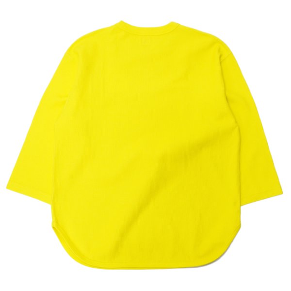画像2: blurhms ROOTSTOCK（ブラームスルーツストック）Rough&Smooth Thermal Baseball Tee（ラフ&スムースサーマルベースボールTシャツ）/ Yeloow（イエロー） (2)