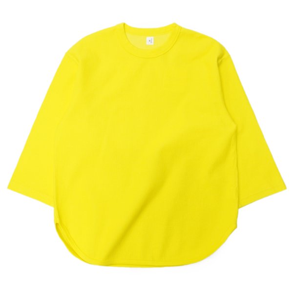 画像1: blurhms ROOTSTOCK（ブラームスルーツストック）Rough&Smooth Thermal Baseball Tee（ラフ&スムースサーマルベースボールTシャツ）/ Yeloow（イエロー） (1)