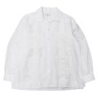 画像1: ENGINEERED GARMENTS（エンジニアードガーメンツ）Guayabera Shirt （グアヤベラシャツ）"Handkerchief Linen"/ White（ホワイト） (1)