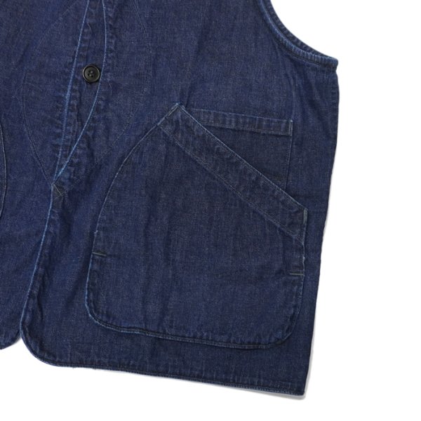 画像5: 【PointUp10%11/10迄】Post O'Alls(ポストオーバーオールズ)DEE Vest 2(ディー・ベスト 2)"8oz Denim Indigo Deep Wash" / Indigo(インディゴ) (5)