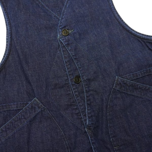 画像6: 【PointUp10%11/10迄】Post O'Alls(ポストオーバーオールズ)DEE Vest 2(ディー・ベスト 2)"8oz Denim Indigo Deep Wash" / Indigo(インディゴ) (6)