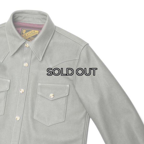 画像4: Y'2 LEATHER（ワイツーレザー）STEER OIL Western Shirt（ステアオイル ウエスタンシャツ）"Spring Edition" / Grey（グレー） (4)