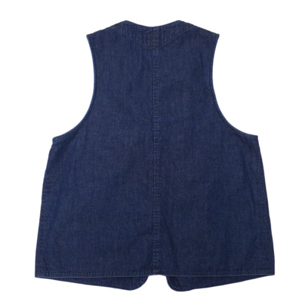 画像2: 【PointUp10%11/10迄】Post O'Alls(ポストオーバーオールズ)DEE Vest 2(ディー・ベスト 2)"8oz Denim Indigo Deep Wash" / Indigo(インディゴ) (2)