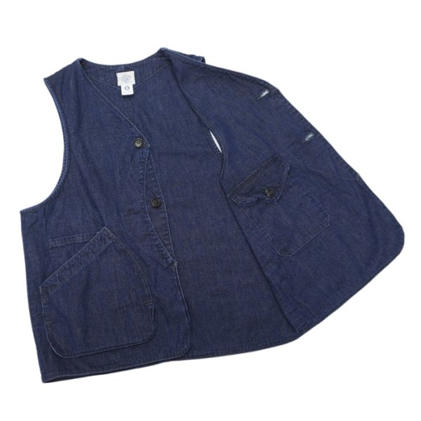 画像7: 【PointUp10%11/10迄】Post O'Alls(ポストオーバーオールズ)DEE Vest 2(ディー・ベスト 2)"8oz Denim Indigo Deep Wash" / Indigo(インディゴ) (7)
