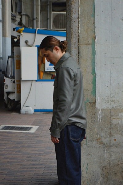 画像9: 【PointUp10%11/10迄】Y'2 LEATHER(ワイツーレザー)STEER OIL Western Shirt(ステアオイル ウエスタンシャツ)"Spring Edition" / Grey(グレー) (9)