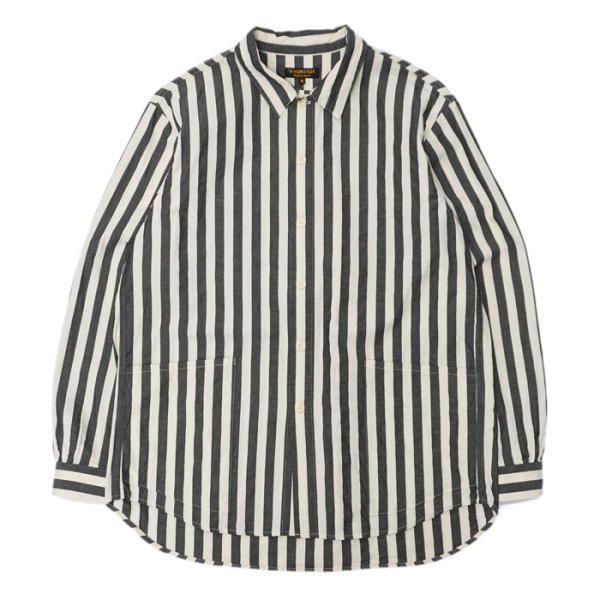 画像1: *A VONTADE（アボンタージ）Gardener Apron Shirts（ガーデナーエプロンシャツ）/ Natural Navy（ナチュラルネイビー） (1)