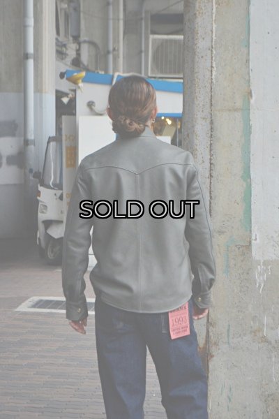 画像10: Y'2 LEATHER（ワイツーレザー）STEER OIL Western Shirt（ステアオイル ウエスタンシャツ）"Spring Edition" / Grey（グレー） (10)