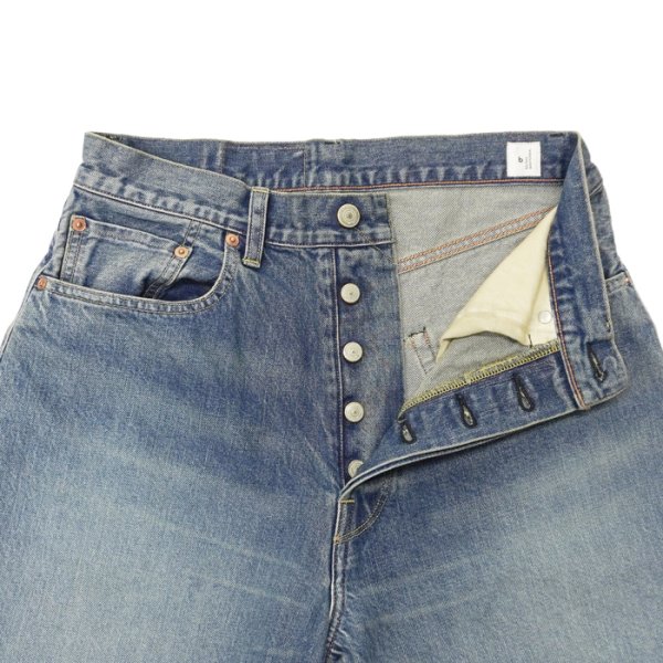 画像4: blurhms ROOTSTOCK(ブラームスルーツストック)13.5oz Denim Pants Wide(13.5ozデニムパンツ ワイド)/ Used Indigo(ユーズドインディゴ)【裾上げ無料】 (4)