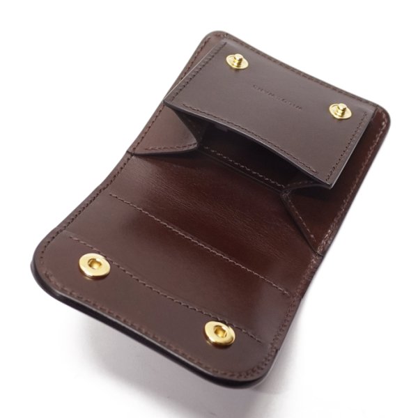 画像6: WILD SWANS(ワイルドスワンズ)PALM-V2(パームV2)コンパクトウォレット"サドルプルアップ"/Choco(チョコ) (6)