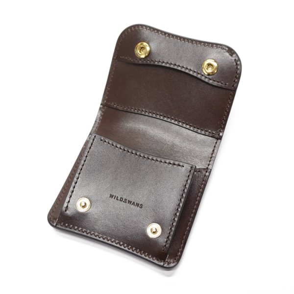 画像5: WILD SWANS(ワイルドスワンズ)PALM-V2(パームV2)コンパクトウォレット"サドルプルアップ"/Choco(チョコ) (5)