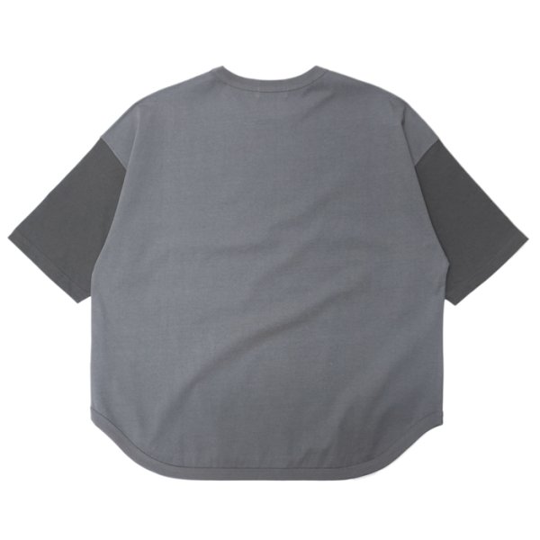 画像2: alvana（アルヴァナ）20/- Baseball Tee Shirt （20/ ベースボールTシャツ）/ Smoke Grey（スモークグレー）※サイズ2のみ (2)