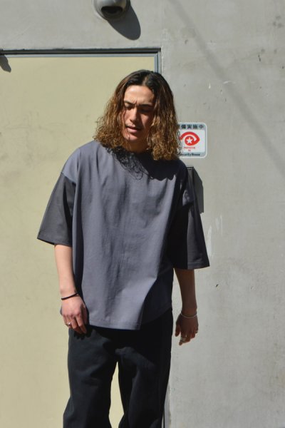 画像7: alvana（アルヴァナ）20/- Baseball Tee Shirt （20/ ベースボールTシャツ）/ Smoke Grey（スモークグレー）※サイズ2のみ (7)