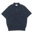画像1: Yonetomi NEW BASIC（ヨネトミニューベーシック）LIGHT WAVE COTTON KNIT POLO（ライトウェーブコットンニットポロシャツ）/ Navy（ネイビー） (1)