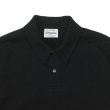 画像3: Yonetomi NEW BASIC（ヨネトミニューベーシック）LIGHT WAVE COTTON KNIT POLO（ライトウェーブコットンニットポロシャツ）/ Black（ブラック） (3)