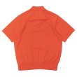 画像2: Yonetomi NEW BASIC（ヨネトミニューベーシック）LIGHT WAVE COTTON KNIT POLO（ライトウェーブコットンニットポロシャツ）/ Orange（オレンジ） (2)