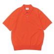 画像1: Yonetomi NEW BASIC（ヨネトミニューベーシック）LIGHT WAVE COTTON KNIT POLO（ライトウェーブコットンニットポロシャツ）/ Orange（オレンジ） (1)