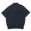画像2: Yonetomi NEW BASIC（ヨネトミニューベーシック）LIGHT WAVE COTTON KNIT POLO（ライトウェーブコットンニットポロシャツ）/ Navy（ネイビー） (2)