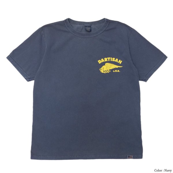 画像4: STUDIO D'ARTISAN(ステュディオ・ダ・ルチザン)USAコットンプリントTシャツ / Ivory(アイボリー)・Navy(ネイビー) (4)