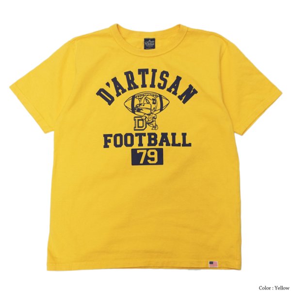 画像4: STUDIO D'ARTISAN(ステュディオ・ダ・ルチザン)USAコットンプリントTシャツ / White(ホワイト)・Yellow(イエロー) (4)