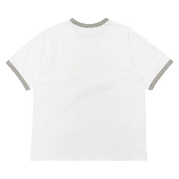 画像2: BARNS OUTFITTERS (バーンズアウトフィッターズ) Ringer Print Tee Shirt（リンガープリントTシャツ）”GARPEFLUITE?/ White(ホワイト) (2)