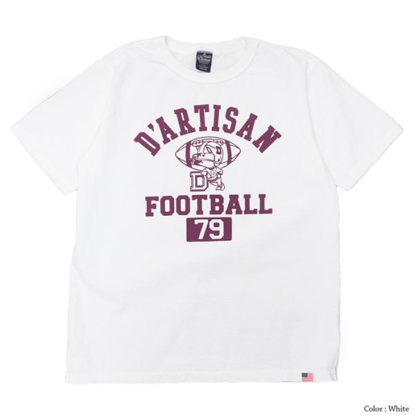 画像2: STUDIO D'ARTISAN(ステュディオ・ダ・ルチザン)USAコットンプリントTシャツ / White(ホワイト)・Yellow(イエロー) (2)