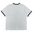 画像3: BARNS OUTFITTERS (バーンズアウトフィッターズ) Ringer Print Tee Shirt（リンガープリントTシャツ）”GARPEFLUITE＂/ White(ホワイト)・Grey (グレー) (3)