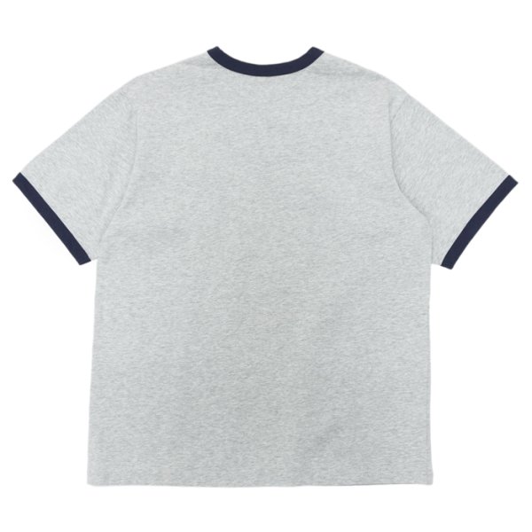 画像2: BARNS OUTFITTERS (バーンズアウトフィッターズ) Ringer Print Tee Shirt(リンガープリントTシャツ)”GARPEFLUITE?/ Grey (グレー) (2)