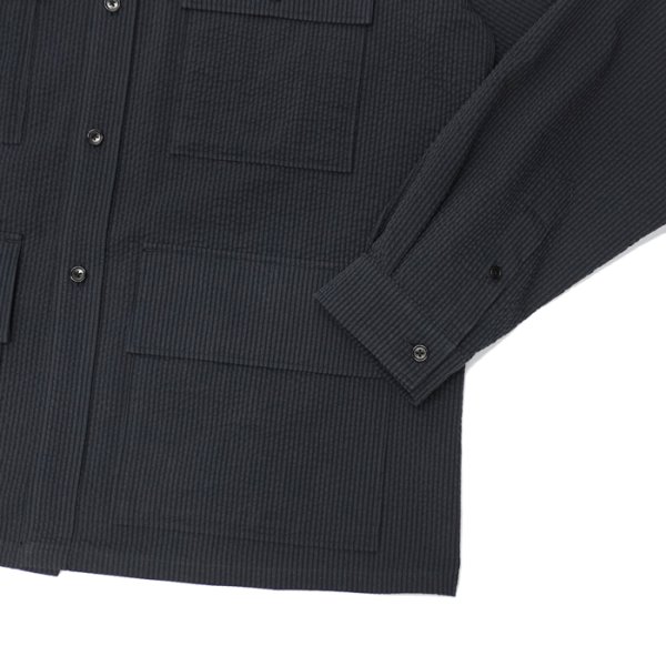 画像6: 【PointUp10%11/10迄】KAPTAIN SUNSHINE(キャプテンサンシャイン)Safari Shirt Jacket(サファリシャツジャケット)/ Navy Black (ネイビーブラック) (6)