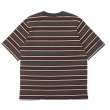 画像2: BARBARIAN（バーバリアン）Light Weight Crew Neck Shirt S/S（ライトウェイトクルーネックシャツS/S） ”Bcrs Stripes Repeat" / Moss×Harvard×V,Gold×Brown（グレー×グラファイト） (2)