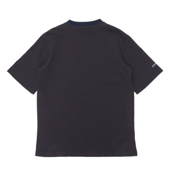 画像2: BARBARIAN(バーバリアン)Light Weight V-Neck Shirt S/S(ライトウェイト VネックシャツS/S) ”Tiger Stripes" / Brown×Navy(ブラウン×ネイビー) (2)