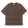 画像1: BARBARIAN（バーバリアン）Light Weight Crew Neck Shirt S/S（ライトウェイトクルーネックシャツS/S） ”Bcrs Stripes Repeat" / Moss×Harvard×V,Gold×Brown（グレー×グラファイト） (1)