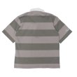 画像2: BARBARIAN（バーバリアン）Light Weight Rugby Collar Shirt S/S（ライトウェイト ラグビーカラーシャツS/S） ”3 Stripes" / Grey×Graphite（グレー×グラファイト） (2)