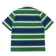 画像2: BARBARIAN（バーバリアン）Light Weight Rugby Collar Shirt S/S（ライトウェイト ラグビーカラーシャツS/S） ”Bold Soho Stripes" / Pine×White×Dark Ocean（ペイン×ホワイト×ダークオーシャン）  (2)