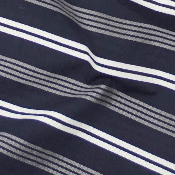 画像7: 【PointUp10%11/10迄】Post O'Alls(ポストオーバーオールズ)No,1 Shirt S/S(No,1シャツ S/S)"Holizontal Stripe" / Navy(ネイビー) (7)