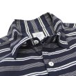 画像4: Post O'Alls（ポストオーバーオールズ）No,1 Shirt S/S（No,1シャツ S/S）"Holizontal Stripe" / Navy（ネイビー） (4)