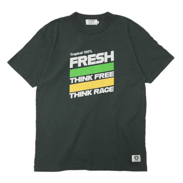 画像2: free rage(フリーレイジ)リサイクルコットンプリントTee "FRESH"/ White(ホワイト)・Sumi(スミクロ)※サイズXLのみ (2)