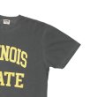 画像4: BARNS OUTFITTERS (バーンズアウトフィッターズ) Re:Producter S/S Print T-Shirt（リプロダクターS/SプリントTシャツ）”ILLINOIS＂/ Black（ブラック） (4)