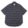 画像1: Post O'Alls（ポストオーバーオールズ）No,1 Shirt S/S（No,1シャツ S/S）"Holizontal Stripe" / Navy（ネイビー） (1)