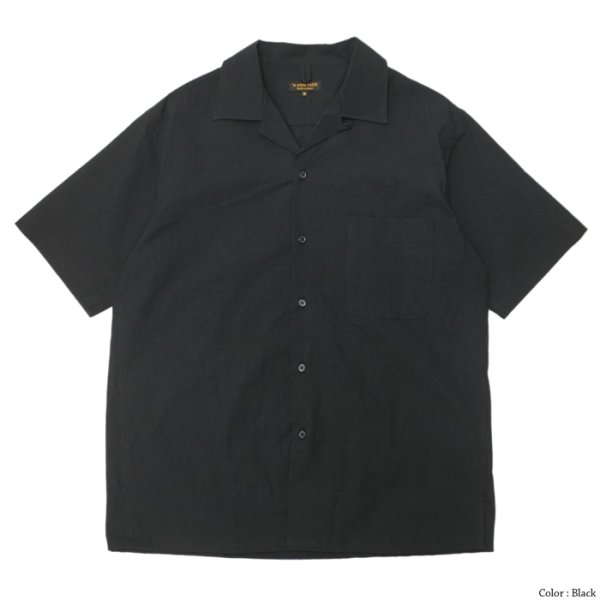 画像6: *A VONTADE(アボンタージ)Open Collar Shirts(オープンカラーシャツ)Cotton Linen Chambray/Ecru(エクリュ)・Beige(ベージュ)・Black(ブラック) (6)