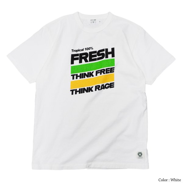 画像6: free rage(フリーレイジ)リサイクルコットンプリントTee "FRESH"/ White(ホワイト)・Sumi(スミクロ)※サイズXLのみ (6)