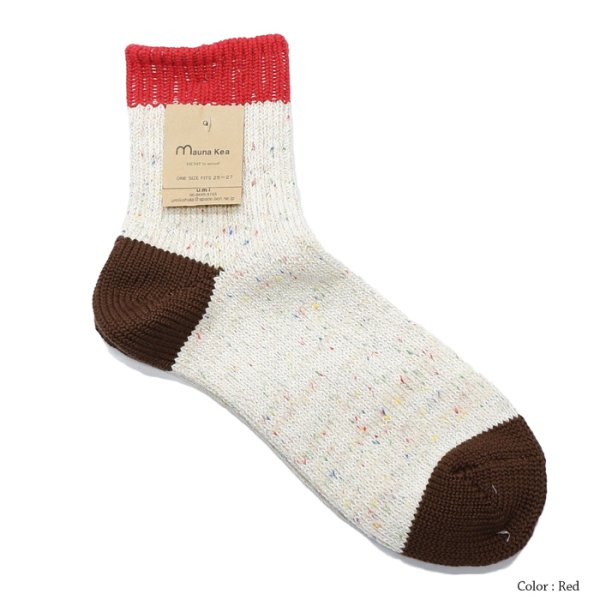 画像4: Mauna Kea（マウナケア）カラーネップ3面切替えソックス / 5Colors（全5色展開）※3足までメール便発送可 (4)