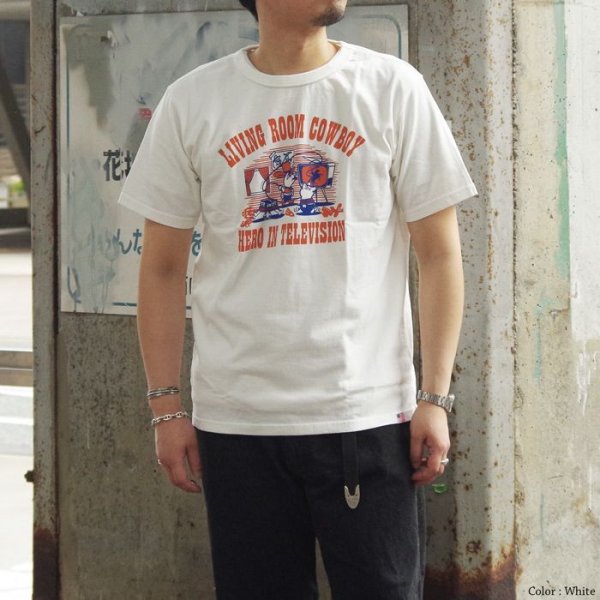 画像11: STUDIO D'ARTISAN(ステュディオ・ダ・ルチザン)USAコットンプリントTシャツ / Ivory(アイボリー)・Navy(ネイビー) (11)